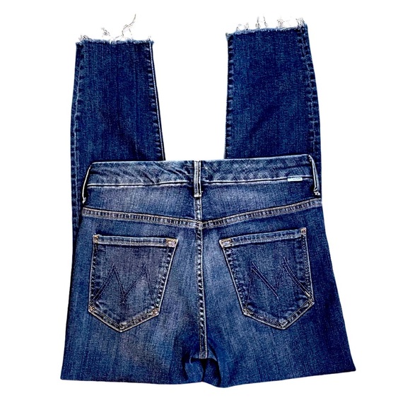 MOTHER High Waisted Looker Mid Rise Skinny Ankle Pardon My French Wash Size 27 - Picture 6 of 13